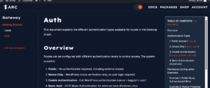 Screenshot from Waypoint documentation plugin for WordPress.