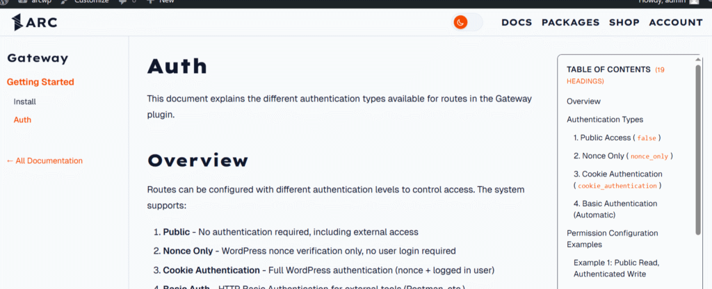 ARCWP site documentation provided by Waypoint WordPress plugin